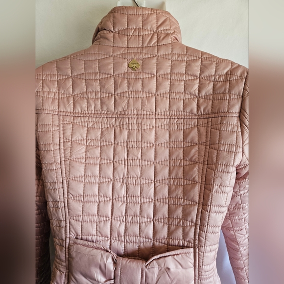 Kate Spade Blush Quilted Puffer Coat - Bow Back - Picture 7 of 10